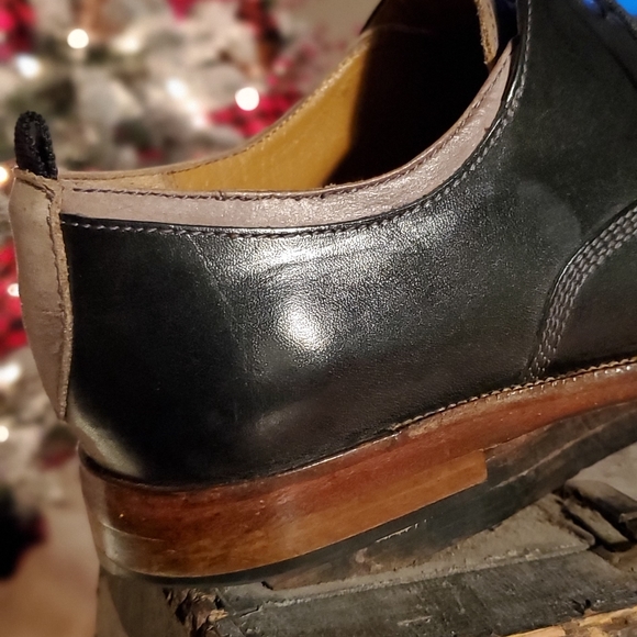 Johnston & Murphy Cap Toe Charcoal/Black 10.5 - Picture 6 of 7